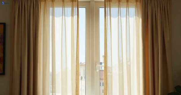 Dull dusty drapes in caulfield-vic before professional cleaning